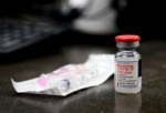 Photo of a Moderna vaccine vial