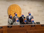 The New Braunfels ISD board of trustees (Lauren Canterberry/Community Impact Newspaper)