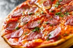 A pepperoni pizza