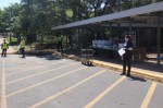 Austin ISD staff at Pleasant Hill Elementary School distribute meals over the summer in 2020. (Nicholas Cicale/Community Impact Newspaper)