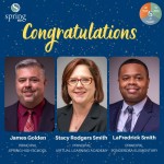 From left: James Golden has been named principal of Spring ISD, while Stacy Rodgers Smith will serve as principal of Spring ISD's Virtual Learning Academy and LeFredrick Smith will serve as principal of Ponderosa Elementary. (Courtesy Spring ISD)