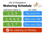 The city of Georgetown has established a two-day watering schedule for residents to follow. (Courtesy city of Georgetown)