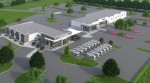 A rendering shows two new buildings planned for Airstream and ExploreUSA in Buda. (Courtesy city of Buda)