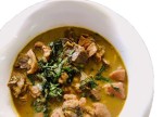 bowl of soup with meat