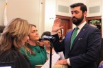 John Huffman takes the oath of office for Southlake mayor. (Sandra Sadek/Community Impact Newspaper)