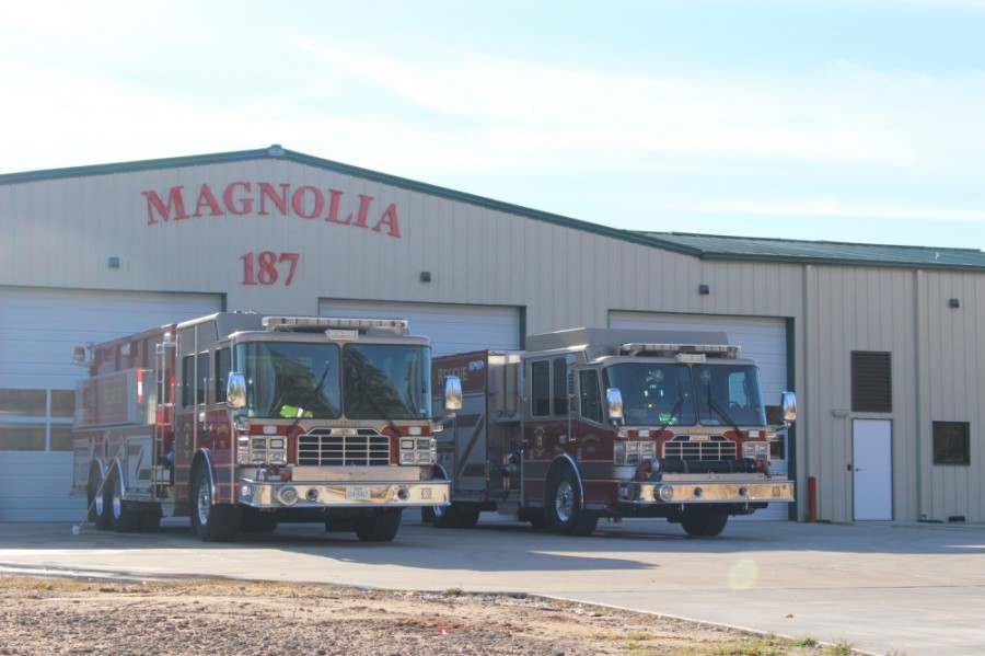 Emergency Services District No. 10 contracts with the Magnolia Volunteer Fire Department to provide services. The MVFD's Station 187 opened January 2018 in Pinehurst. (Anna Lotz/Community Impact Newspaper)