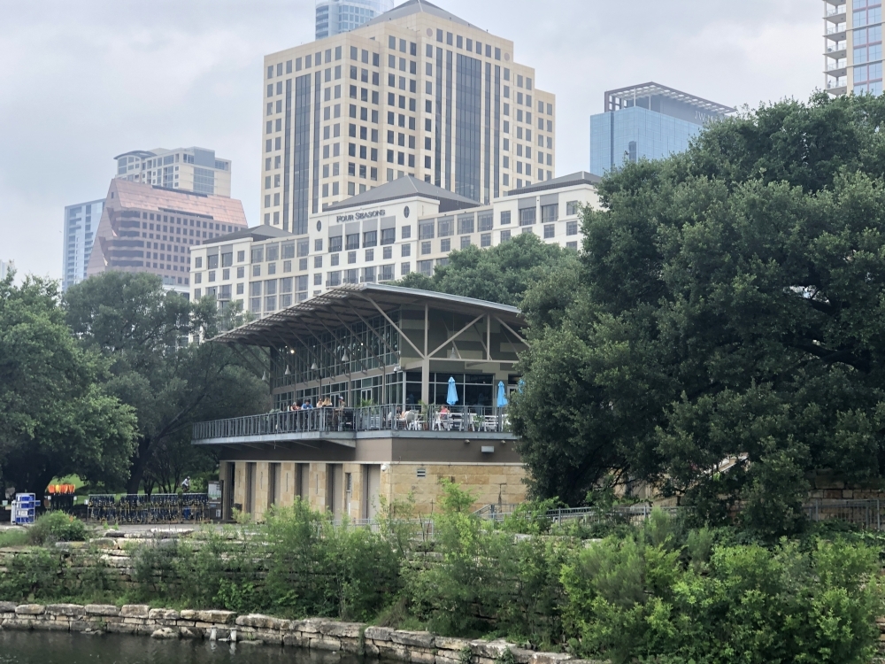 The Waller Creek Boathouse's upper portion, which includes a cafe and event space, will have to be relocated due to the construction of a light-rail line. (Jack Flagler/Community Impact Newspaper)