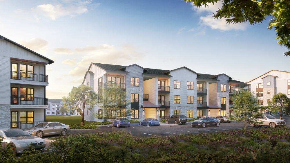 The Caroline will include 16 three-story buildings and build 336 apartment units. (Courtesy Morgan Group)