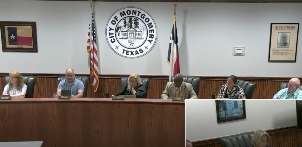 Councilmember Julie Davis, second from right, argued for a 20% homestead exemption. (Screenshot via Montgomery City Council livestream)