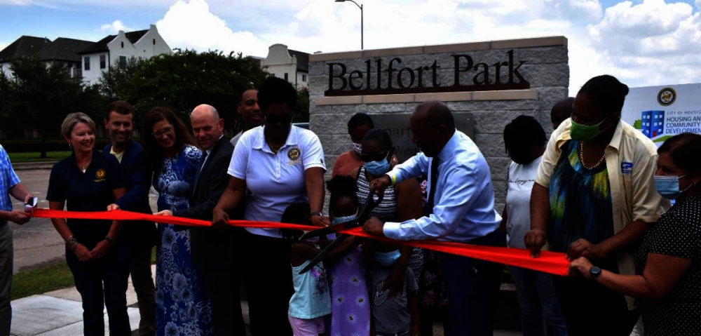 Marking the first development completed through the city of Houston Harvey Multifamily Program, the Bellfort Park Apartments are now open after an extensive renovation project. (Courtesy city of Houston)