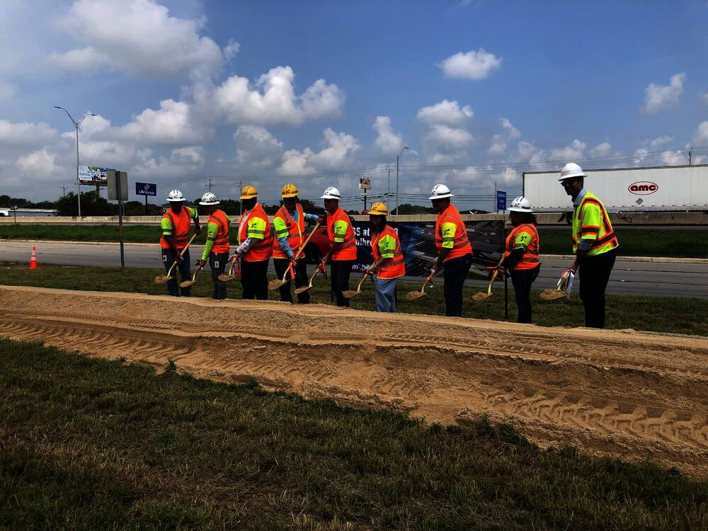 TxDOT breaks ground on the $107 million I-35 at Hwy. 123 project in San Marcos. (Benton Graham/Community Impact Newspaper)