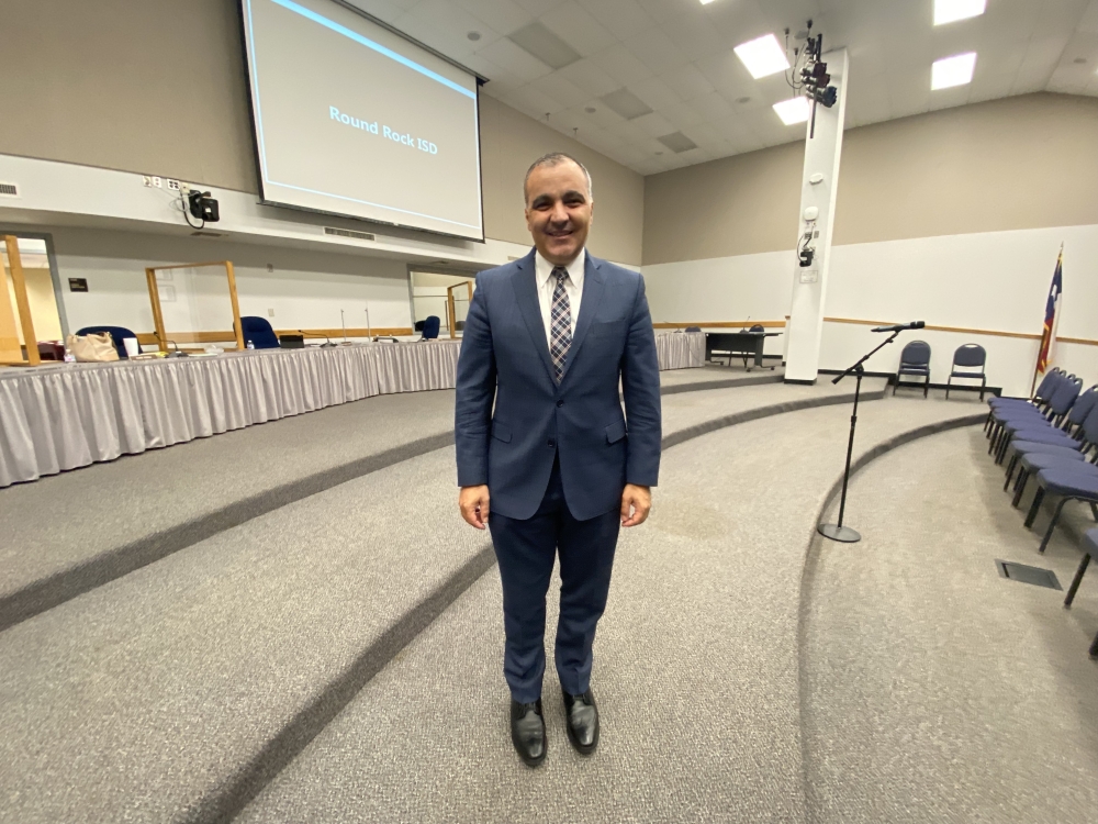 The Round Rock Independent School District Board of Trustees voted June 14 to hire Dr. Hafedh Azaiez as its new superintendent. (Brooke Sjoberg/Community Impact Newspaper)