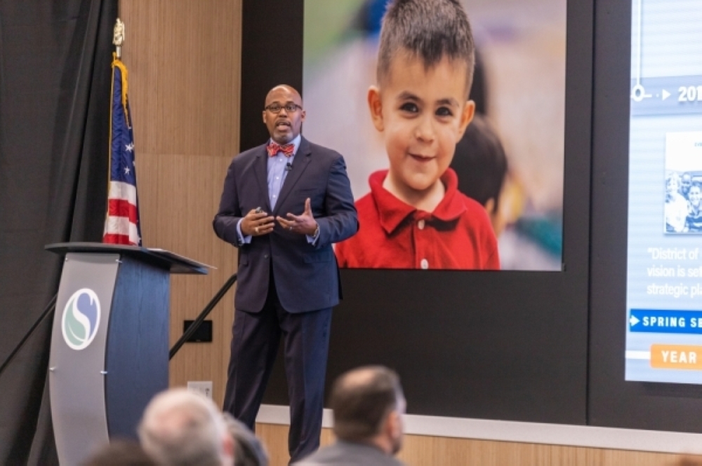 Spring ISD Superintendent Rodney Watson provided feedback on the district's accelerated learning plan for the 2021-22 school year at an Aug. 5 board of trustees workshop. (Courtesy Spring ISD)