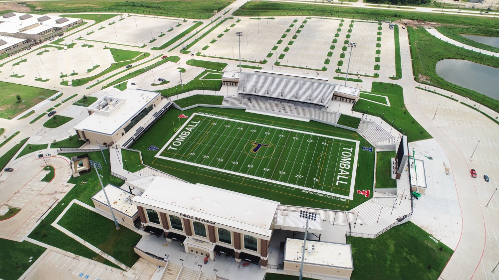 Tomball ISD officials will celebrate the opening of the district stadium Aug. 9 with a ribbon cutting and the district's convocation. The stadium seats 10,000 individuals. (Courtesy Lockwood, Andrews & Newnam Inc.)