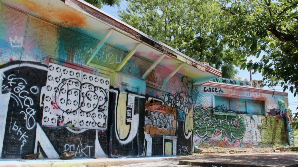 Austin Community College is also seeking to demolish the property adjacent to No-Comply, a former gas station at 800 W. 12th St. (Ben Thompson/Community Impact Newspaper)