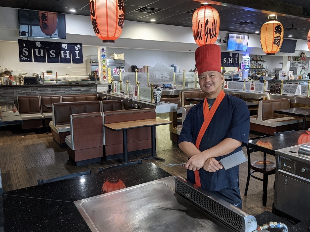 Chef Wade Lin takes pride in the quality and presentation of his menu, which includes hotpot, hibachi and raw seafood. (Warren Brown/Community Impact Newspaper)