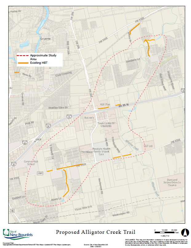 Details of the proposed trail are included in the city's Hike and Bike Trail Plan. (Courtesy City of New Braunfels) 