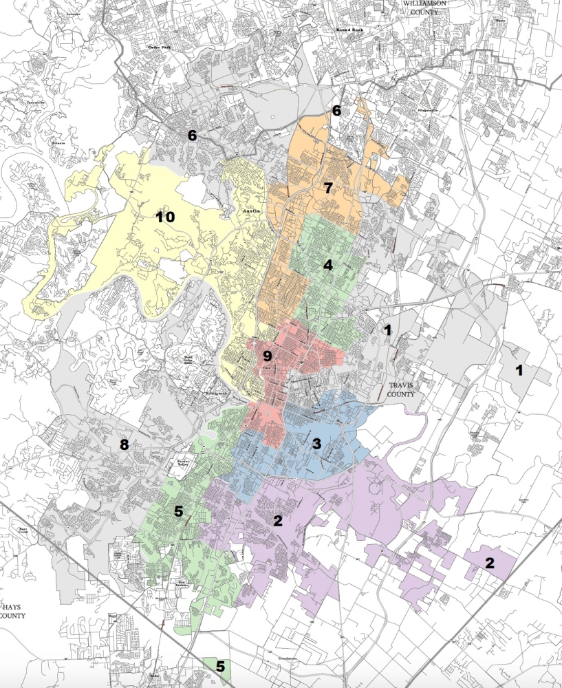 Austin City Limits Map 2019 Updated: Draft Map Of Austin's Redrawn City Council Boundaries Ready For  Community Review | Community Impact