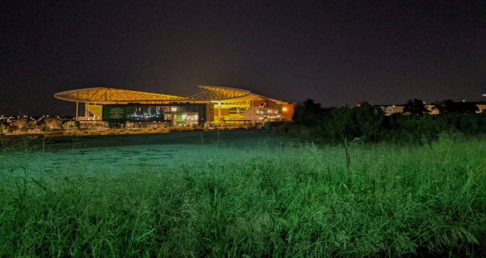 Q2 Stadium at night