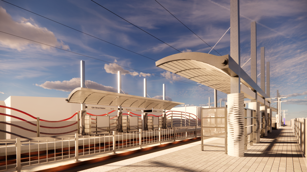 The inspiration for the 12 Street Station was air and the future, according to DART. (Courtesy DART)