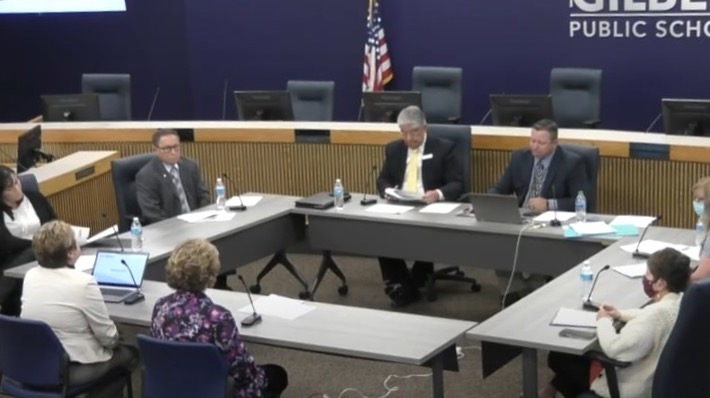 Gilbert Public Schools governing board at study session