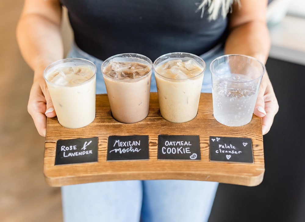Lovebeans Coffeehouse offers a sampling of iced fall beverages. (Courtesy Lovebeans Coffeehouse)