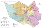 Harris County Commissioners Court's revised redistricting map as of Aug. 31. (Screenshot courtesy Harris County Commissioners Court)
