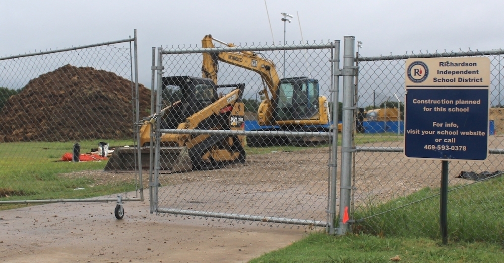 The first phase of construction at J.J. Pearce High School in Richardson is still underway. (Courtesy Nate Jarnagin)