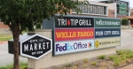 Business signs.