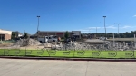 Kevin Sims of NewQuest Properties, who was one of the landlord’s representatives, said the Salad and Go location should open around June to August. (Ana Erwin/Community Impact Newspaper)