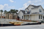 Homes are under construction in the Cross Creek development near 183A Toll in Cedar Park. (Taylor Girtman/Community Impact Newspaper)