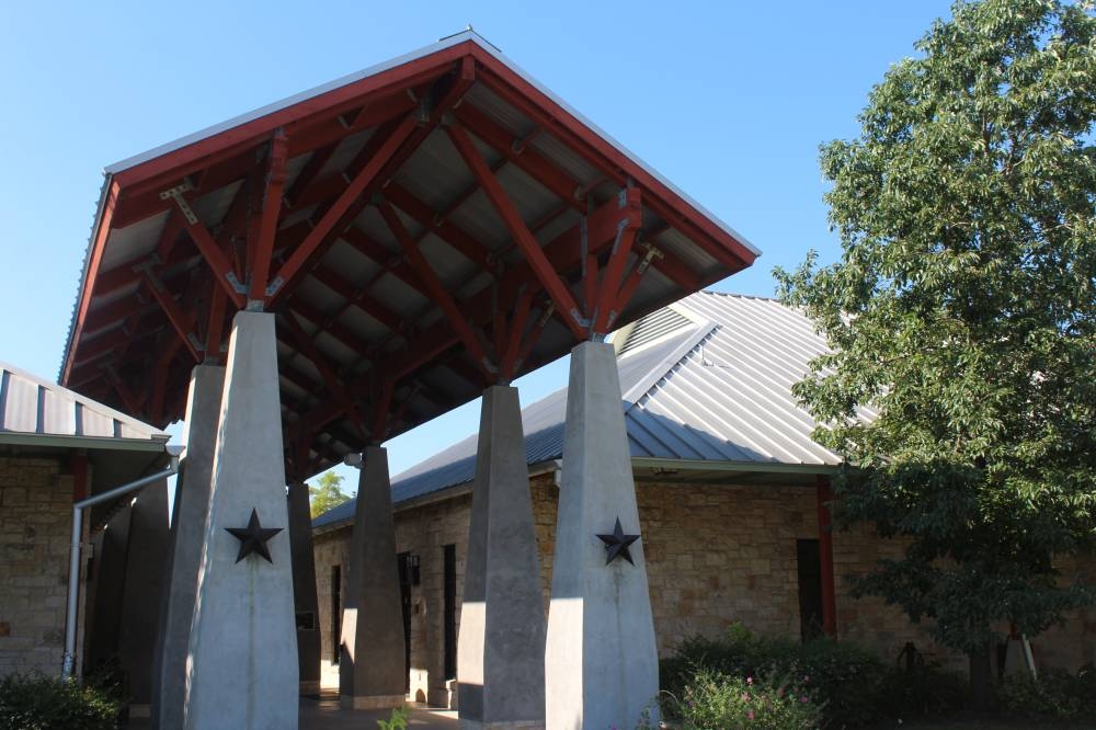 The Leander Public Library is located at 1011 S. Bagdad Road, Leander. (Community Impact Newspaper staff)