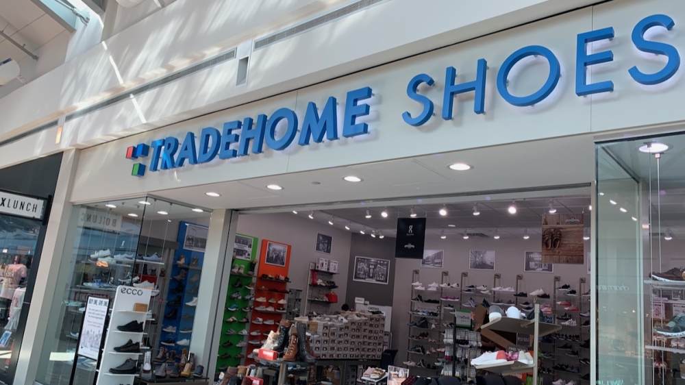 entrance to Tradehome Shoes store