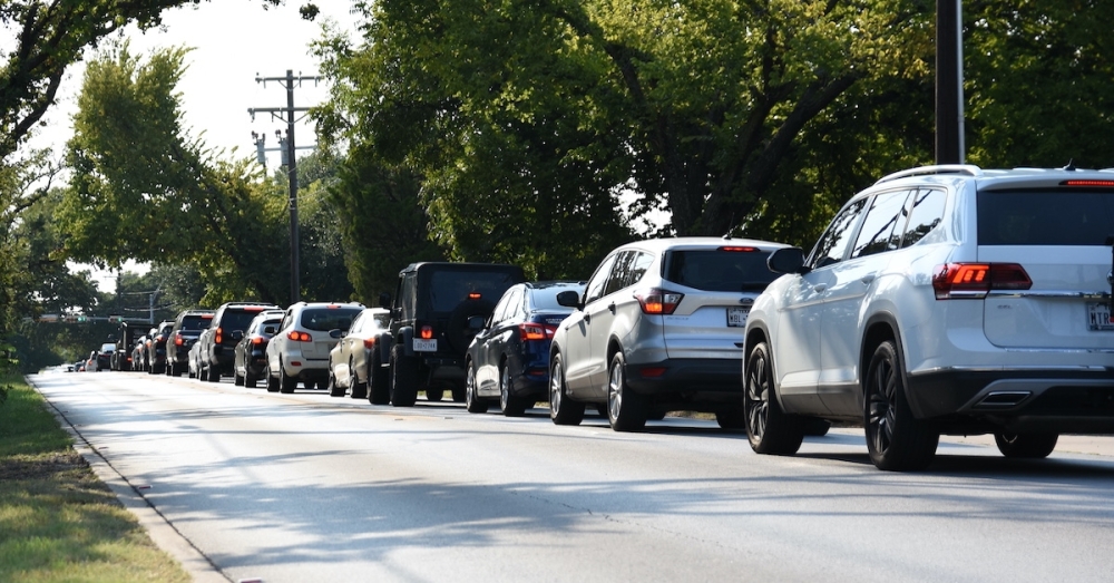 Improvements to the intersection of Continental Boulevard and Davis Boulevard in Southlake is one of the projects recommended for funding if the Tarrant County transportation bond is passed. (Steven Ryzewski/Community Impact Newspaper)