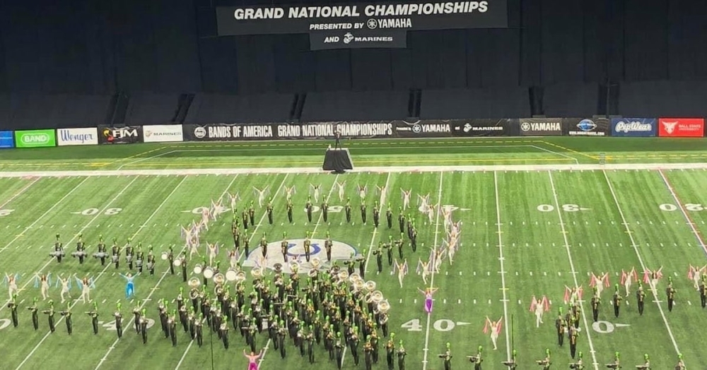 The Reagan High School marching band performs in the Bands of America Grand National Championships at Lucas Oil Stadium in Indianapolis. The national championships were held Nov. 11-13. (Courtesy North East ISD)