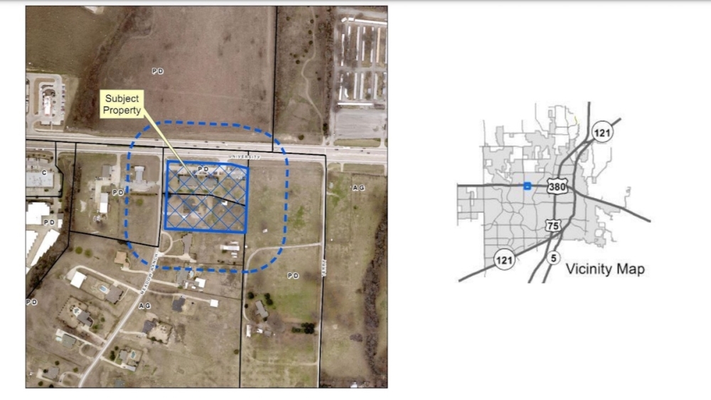 A request to rezone about 4 acres off of US 380 in McKinney was approved by the city council Nov. 16. (Courtesy city of McKinney) 