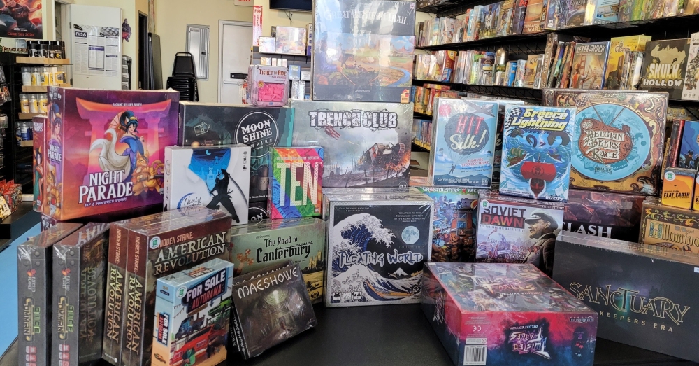Gifts for evenings of fun are this location’s trademark with a wide variety of board games, card games and dice games available. (Courtesy the Gaming Goat)