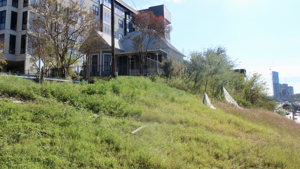 A historic resident overlooking I-35 was donated to the Guadalupe Neighborhood Development Corp. to be redeveloped as an affordable complex for seniors. (Ben Thompson/Community Impact Newspaper)