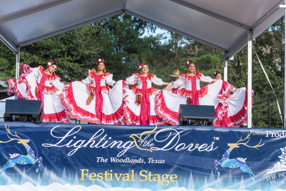 The Lighting of the Doves is held at Town Green Park on Nov. 20. (Courtesy The Woodlands Township)