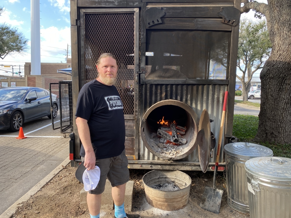 John Bates and the crew of InterStellar BBQ have won praise from Texas Monthly. 
(Trent Thompson/Community Impact Newspaper)