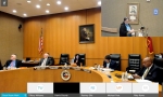 Julia De Leon, a Harris County Precinct 3 resident and essential worker, spoke Nov. 30 at commissioners court in favor of establishing the Harris County Essential Workers Board. (Emily Lincke/Community Impact Newspaper)
