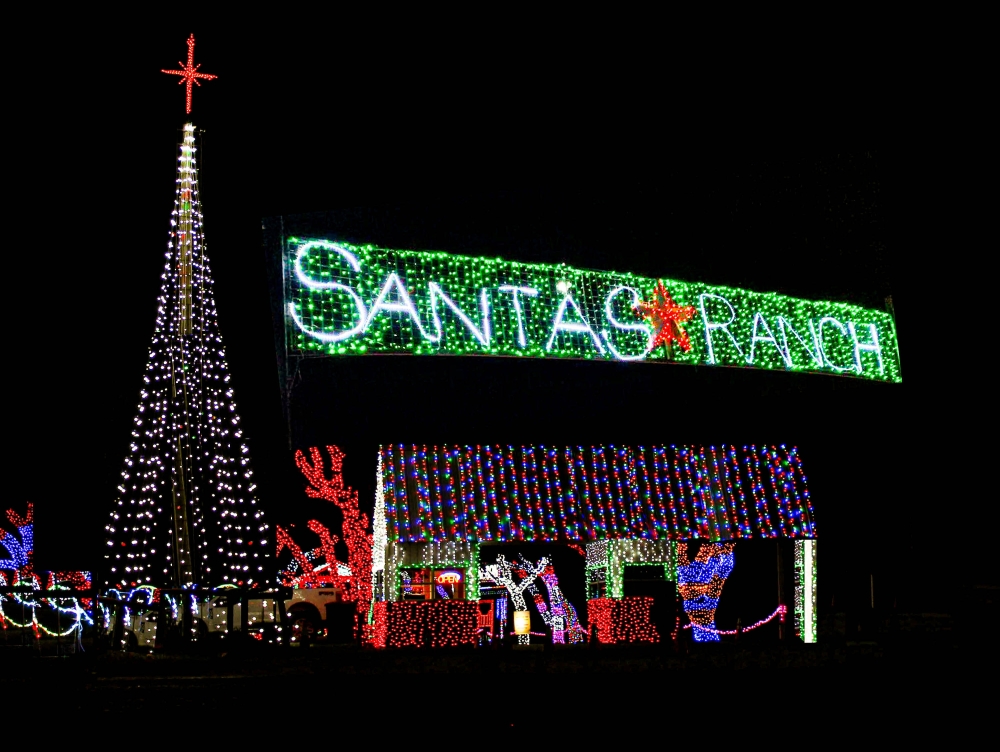 Drive under the holiday lights through Jan. 2 at Santa's Ranch in New Braunfels. (Courtesy Santa's Ranch)
