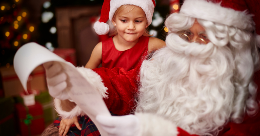 Santa Claus will fly down from the North Pole to visit with families in The Woodlands at a variety of locations this holiday season. (Courtesy Canva)