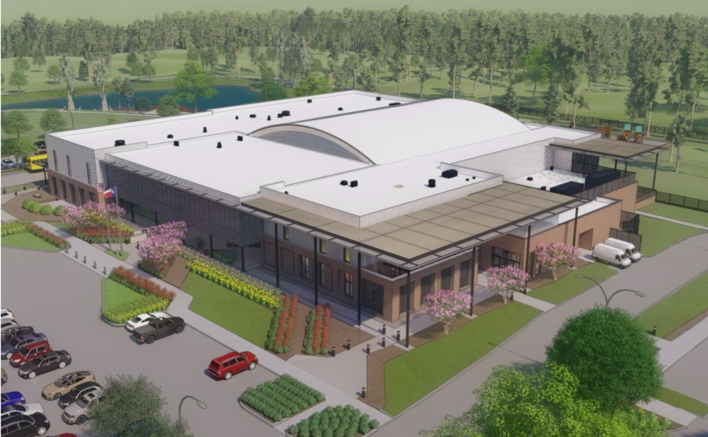 Conroe city officials expect a long-promised upgrade to the Oscar Johnson Jr. Community Center to break ground on Foster Drive in mid-2022 after $35 million in funding was approved in December. (Rendering courtesy city of Conroe)