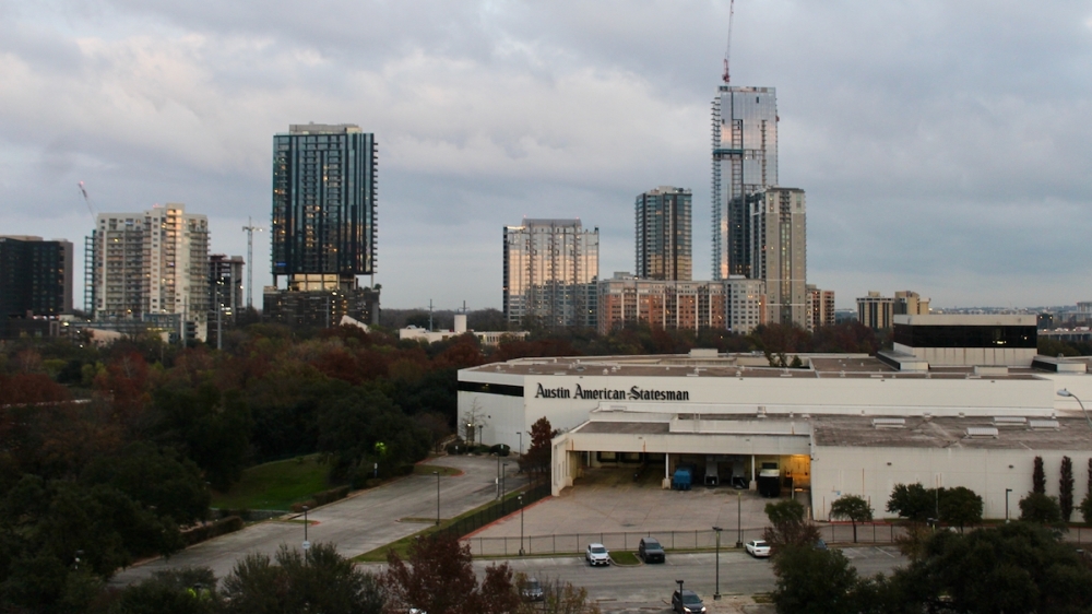 The lakeshore redevelopment project would transform the South Congress Avenue property now home to the Austin American-Statesman. (Ben Thompson/Community Impact Newspaper)