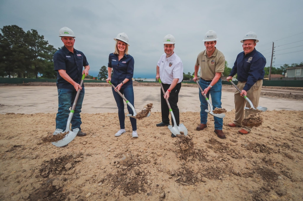 ESD No. 9 commissioners participate in a groundbreaking ceremony April 15 for the new facility replacing Station 1. (Courtesy Capt. Daniel Arizpe, PIO/Cy-Fair Fire Department)