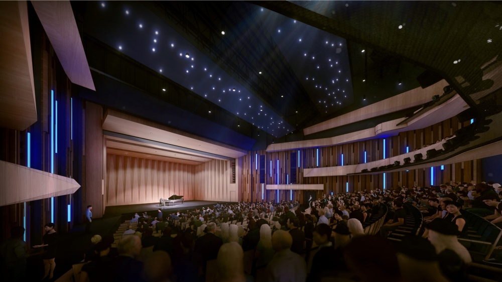 An 85,000-square-foot facility will serve the district with a 1,500-seat auditorium. (Rendering courtesy Cy-Fair ISD)
