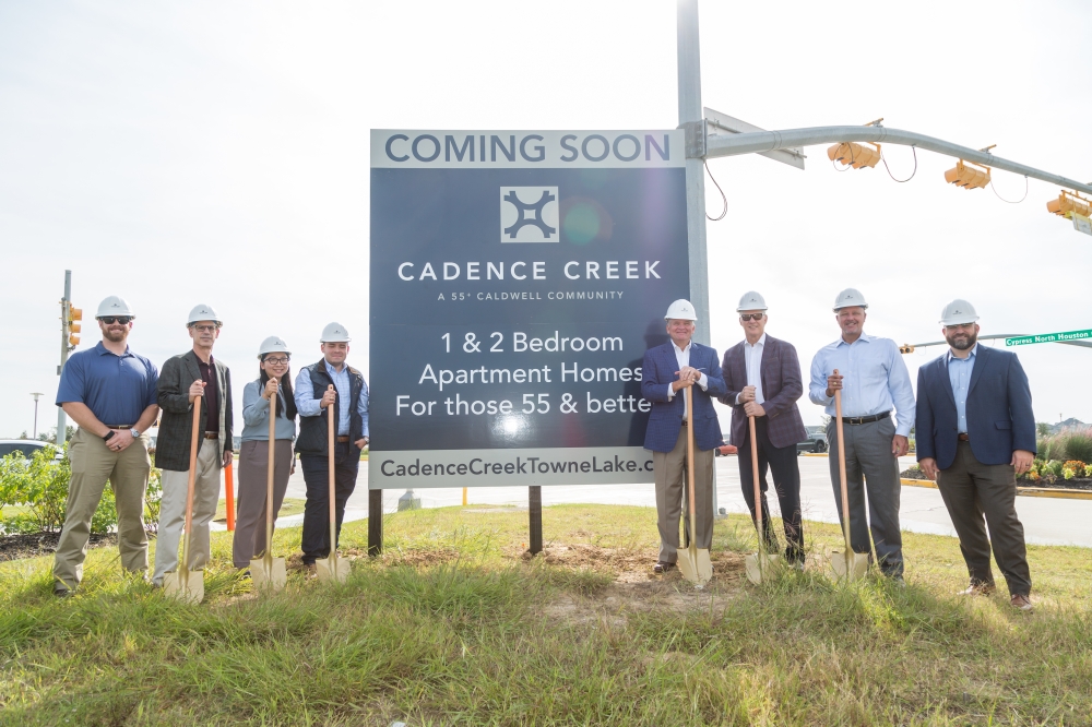 Cadence Creek at Towne Lake is under construction in Cypress and is slated for completion by the end of 2022. (Courtesy Caldwell Companies)