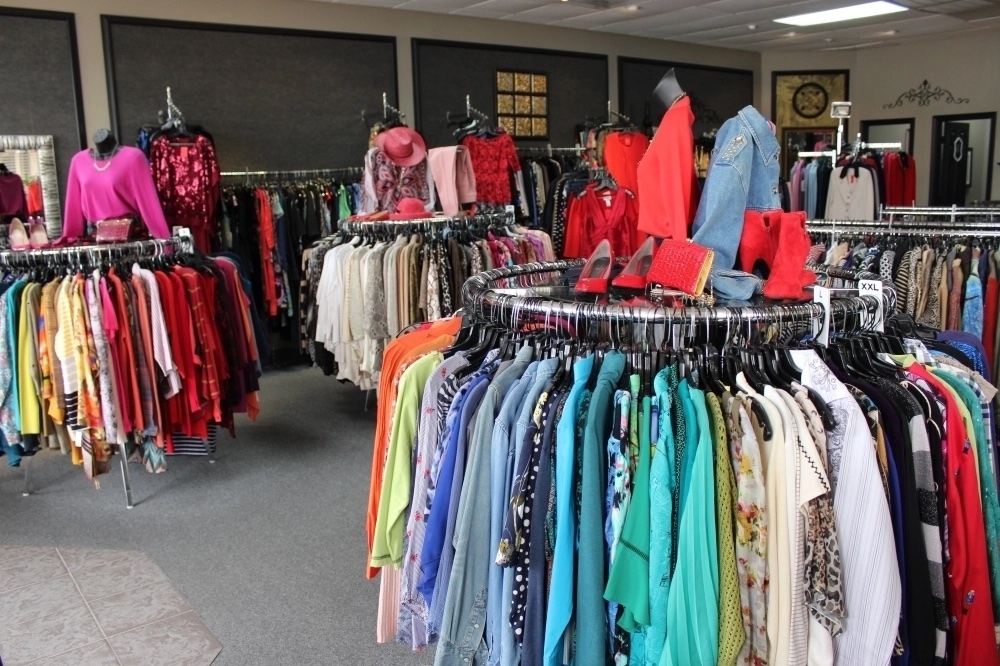 The upscale consignment boutique has more than 3,000 consignors who stock the shop with a daily-changing inventory of women's clothing, formalwear, shoes, jewelry and handbags, all in next-to-new condition. (Hannah Zedaker/Community Impact Newspaper) 