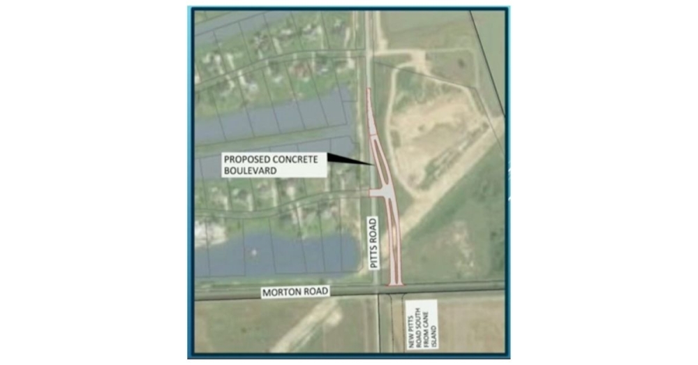The scope of work will include a new concrete boulevard, a traffic signal and a storm sewer system. (Courtesy Katy City Council)